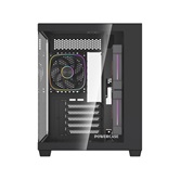 Корпус Powercase Vision Micro M5CB, Tempered Glass, Type-C, 3x 120mm ARGB PWM Fan, ARGB+PWM HUB, чёрный, mATX  (CVMM5CHB-A3)