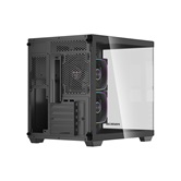 Корпус Powercase Vision Micro M5CB, Tempered Glass, Type-C, 3x 120mm ARGB PWM Fan, ARGB+PWM HUB, чёрный, mATX  (CVMM5CHB-A3)