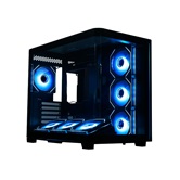 Корпус XASTRA QR600 7ARGB C10-UC  Black ATX/Aquarium/Curve Glass //Led Strip/7x120mm ARGB PWM FM fans/Argb+PWM HUB 10port/ Type-C/ QR600-7FM12A-C10-UC-L