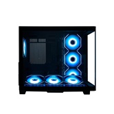 Корпус XASTRA QR600 7ARGB C10-UC  Black ATX/Aquarium/Curve Glass //Led Strip/7x120mm ARGB PWM FM fans/Argb+PWM HUB 10port/ Type-C/ QR600-7FM12A-C10-UC-L