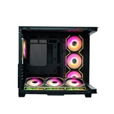 Корпус XASTRA QR600 7ARGB C10-UC  Black ATX/Aquarium/Curve Glass //Led Strip/7x120mm ARGB PWM FM fans/Argb+PWM HUB 10port/ Type-C/ QR600-7FM12A-C10-UC-L