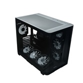 Корпус XASTRA QR600 7ARGB C10-UC  Black ATX/Aquarium/Curve Glass //Led Strip/7x120mm ARGB PWM FM fans/Argb+PWM HUB 10port/ Type-C/ QR600-7FM12A-C10-UC-L