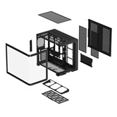 Корпус XASTRA QR600 7ARGB C10-UC  Black ATX/Aquarium/Curve Glass //Led Strip/7x120mm ARGB PWM FM fans/Argb+PWM HUB 10port/ Type-C/ QR600-7FM12A-C10-UC-L
