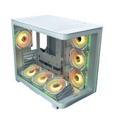 Корпус XASTRA QR600 7ARGB C10-UC White ATX/Aquarium/Curve Glass /Led Strip/ 7x120mm ARGB PWM FM fans/ Argb+PWM HUB 10port /Type-C/ QR600-7FM12A-C10-UC-L-WH