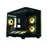 Корпус XASTRA QR600M 6ARGB C10-UC Black mATX/Aquarium/Curve Glass /Led Strip/6x120mm ARGB PWM FM fans/ Argb+PWM HUB 10port /Type-C/ QR600M-6FM12A-C10-UC-L