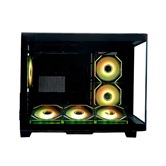 Корпус XASTRA QR600M 6ARGB C10-UC Black mATX/Aquarium/Curve Glass /Led Strip/6x120mm ARGB PWM FM fans/ Argb+PWM HUB 10port /Type-C/ QR600M-6FM12A-C10-UC-L