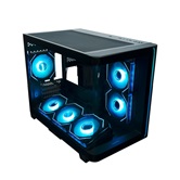 Корпус XASTRA QR600M 6ARGB C10-UC Black mATX/Aquarium/Curve Glass /Led Strip/6x120mm ARGB PWM FM fans/ Argb+PWM HUB 10port /Type-C/ QR600M-6FM12A-C10-UC-L