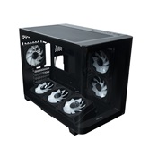 Корпус XASTRA QR600M 6ARGB C10-UC Black mATX/Aquarium/Curve Glass /Led Strip/6x120mm ARGB PWM FM fans/ Argb+PWM HUB 10port /Type-C/ QR600M-6FM12A-C10-UC-L