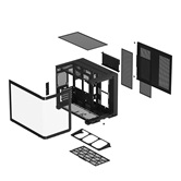 Корпус XASTRA QR600M 6ARGB C10-UC Black mATX/Aquarium/Curve Glass /Led Strip/6x120mm ARGB PWM FM fans/ Argb+PWM HUB 10port /Type-C/ QR600M-6FM12A-C10-UC-L