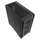 Корпус Powercase ByteFlow Pro CP ARGB, Black, Non Window, Type-C, 4x 140mm ARGB PWM fans, чёрный, E-ATX  (CH9CLPB-A4)