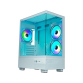 Корпус XASTRA Q400M 3ARGB-C6-UC White mATX/Aquarium/Screewless/ 3x120mm ARGB PWM FM fans/Argb+PWM HUB 6port/ Type-C/ Q400M-3FM12A-C6-UC-WH