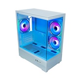 Корпус XASTRA Q400M 3ARGB-C6-UC White mATX/Aquarium/Screewless/ 3x120mm ARGB PWM FM fans/Argb+PWM HUB 6port/ Type-C/ Q400M-3FM12A-C6-UC-WH