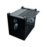 Корпус XASTRA QW500M 6ARGB-FC-C6-UC Black mATX/Aquarium/Screewless/ 1x120+1x240+1x360mm ARGB PWM FC fans/Argb+PWM HUB 6port/Type-C/ QW500M-1FA36A-1FA24A-1FC12A-C6-UC