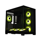 Корпус XASTRA QW500 7ARGB-FC-C6-UC Black ATX/Aquarium/Screewless/1x120mm+2x360mm ARGB PWM FC fans/Argb+PWM HUB 6port/Type-C/ QW500-2FA36A-1FC12-C6-UC