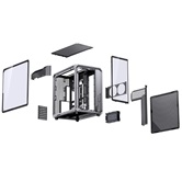 Корпус JONSBO X400 PRO Gray, TG (aquarium), mini-ITX, mATX, ATX, серый