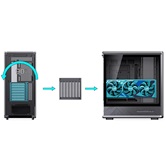 Корпус JONSBO D401 Black, TG (aquarium), mini-ITX, mATX, ATX, черный