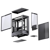 Корпус JONSBO D401 Black, TG (aquarium), mini-ITX, mATX, ATX, черный