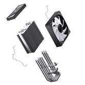 Кулер JONSBO CR-1000 V3 PRO Color LGA1851/1700/1200/115X/AM5/AM4 (24шт/кор, TDP 230W, PWM, 120mm Dynamic Multi-Color LED Fan, 6 тепловых трубок, черный, 4-pin) Retail