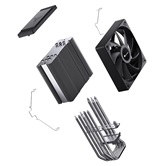 Кулер JONSBO CR-1000 MAX V2 LGA1851/1700/1200/115X/AM5/AM4 (24шт/кор, TDP 230W, PWM, 120mm Fan, 6 тепловых трубок, черный, 4-pin) Retail