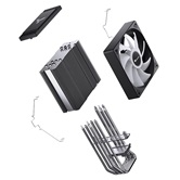 Кулер JONSBO CR-1000 MAX V2 ARGB LGA1851/1700/1200/115X/AM5/AM4 (24шт/кор, TDP 230W, PWM, 120mm ARGB LED Fan, 6 тепловых трубок, черный, 4-pin) Retail