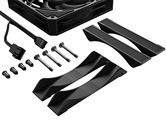 Вентилятор ID-COOLING AT-120-K 120x120x25мм (40шт./кор, PWM, резиновые углы, черный, 0-3000об/мин)  BOX