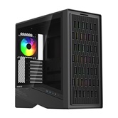 Корпус Powercase Intro ARGB, TG, Type-C, 4x 120mm ARGB PWM Fans, ARGB+PWM HUB, Nylon filters, чёрный, ATX  (CJ235IB-A4)