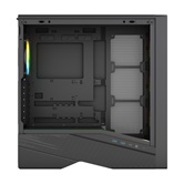 Корпус Powercase Intro ARGB, TG, Type-C, 4x 120mm ARGB PWM Fans, ARGB+PWM HUB, Nylon filters, чёрный, ATX  (CJ235IB-A4)
