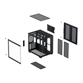Корпус XASTRA QW400M 3ARGB-C6-AC Black mATX/Aquarium/Screewless/3x120mm ARGB PWM FM fans/Argb+PWM HUB 6port/Type-C+USB3.0 (1 USB3.0 кабель)/ QW400M-3FM12A-C6-AC
