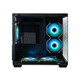 Корпус XASTRA QW400M 5ARGB-C6-AC Black mATX/Aquarium/Screewless/5x120mm ARGB PWM FM fans/Argb+PWM HUB 6port/Type-C+USB3.0 (1 USB3.0 кабель)/ QW400M-5FM12A-C6-AC