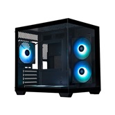 Корпус XASTRA QW400M 5ARGB-FC-C6-AC Black mATX/Aquarium/Screewless/1x120mm+2x240 ARGB PWM FC fans/Argb+PWM HUB 6port/Type-C+USB3.0 (1 USB3.0 кабель)/ QW400M-2FA24A-1FC12A-C6-AC