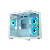 Корпус XASTRA QW400M 5ARGB-C6-AC White mATX/Aquarium/Screewless/5x120mm ARGB PWM FM fans/Argb+PWM HUB 6port/Type-C+USB3.0 (1 USB3.0 кабель)/ QW400M-5FM12A-C6-AC-WH