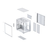 Корпус XASTRA QW400M 5ARGB-C6-AC White mATX/Aquarium/Screewless/5x120mm ARGB PWM FM fans/Argb+PWM HUB 6port/Type-C+USB3.0 (1 USB3.0 кабель)/ QW400M-5FM12A-C6-AC-WH