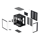 Корпус XASTRA QT400M 3ARGB-C6-AC Black mATX/Aquarium/Screewless/3x120mm ARGB PWM FM fans/Argb+PWM HUB 6port/Type-C+USB3.0 (1 USB3.0 кабель)/QT400M-3FM12A-C6-AC