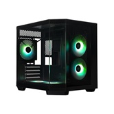 Корпус XASTRA QT400M 5ARGB-FC-C6-AC Black mATX/Aquarium/Screewless/1x120mm+2x240 ARGB PWM FC fans/Argb+PWM HUB 6port/Type-C+USB3.0 (1 USB3.0 кабель)/ QT400M-2FA24A-1FC12A-C6-AC