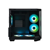 Корпус XASTRA QT400M 5ARGB-FC-C6-AC Black mATX/Aquarium/Screewless/1x120mm+2x240 ARGB PWM FC fans/Argb+PWM HUB 6port/Type-C+USB3.0 (1 USB3.0 кабель)/ QT400M-2FA24A-1FC12A-C6-AC