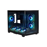 Корпус XASTRA QR500M 6ARGB-FM-C10-UC Black mATX/Aquarium/ 2 Curve Glass /6x120mm ARGB PWM FM fans/ Argb+PWM HUB 10port /Type-C/ QR500M-6FM12A-C10-UC