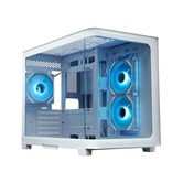 Корпус XASTRA QR500M 3ARGB-FM-C10-UC White mATX/Aquarium/ 2 Curve Glass /3x120mm ARGB PWM FM fans/ Argb+PWM HUB 10port /Type-C/ QR500M-3FM12A-C10-UC-WH