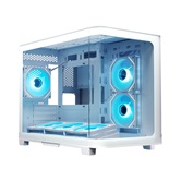 Корпус XASTRA QR500M 6ARGB-FM-C10-UC White mATX/Aquarium/ 2 Curve Glass /6x120mm ARGB PWM FM fans/ Argb+PWM HUB 10port /Type-C/ QR500M-6FM12A-C10-UC-WH