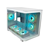 Корпус XASTRA QR500M 6ARGB-FM-C10-UC White mATX/Aquarium/ 2 Curve Glass /6x120mm ARGB PWM FM fans/ Argb+PWM HUB 10port /Type-C/ QR500M-6FM12A-C10-UC-WH
