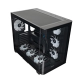 Корпус XASTRA QR500 7ARGB-FC-C6-UC Black ATX/Aquarium/ 2 Curve Glass /2x360mm+1*120mm ARGB PWM FC fans/ Argb+PWM HUB 6port /Type-C/ QR500-2FA36A-1FC12A-C6-UC