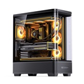 Корпус JONSBO TK-5 Black, TG (aquarium), mini-ITX, mATX, ATX, черный