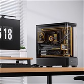Корпус JONSBO TK-5 Black, TG (aquarium), mini-ITX, mATX, ATX, черный