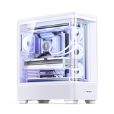 Корпус JONSBO TK-5 White, TG (aquarium), 3x140mm ARGB Fan, 4x120mm ARGB Fan, mini-ITX, mATX, ATX, белый
