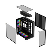 Корпус Thermalright TR-A70 FAN5-C / Black / TG / 5 x120mm ARGB PWM Fans / USB TYPE-C / ATX  / TRA70F5CB