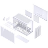 Корпус JONSBO D33 White, mini-ITX, mATX, белый