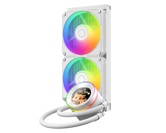 Комплект водяного охлаждения ID-COOLING SL240 V2 WHITE LGA1954/1851/1700/1200/115X/AM5/AM4 (6шт/кор,TDP 300W, PWM, LCD Display, DUAL ARGB FAN 120mm, белый) RET