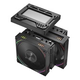 Кулер 1STPLAYER F.A.S.T. FT12DSL-6 Black / 6HPx6mm, dual tower, 275W TDP, 2x120mm ARGB fans, 600-2000 RPM, 57.56 CFM, 38.21 dBA / FT12DSL-6-BK