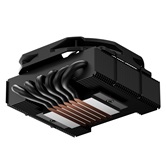Кулер upHere H45K6 Black / 6HPx6mm, 150W TDP, top flow, 1x92mm fan, 800-2800RPM, 35.34CFM, 25dBA / H45K6