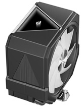 Кулер upHere UP1 Elite KC4C Black ARGB / 4HPx6mm, 230W TDP, single tower, 1x120mm fan, 600-1650RPM, 68CFM, 25dBA / UP1 Elite KC4C