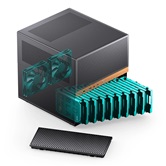 Корпус JONSBO N6 Black, 2x120mm Fan, mini-ITX, mATX, черный